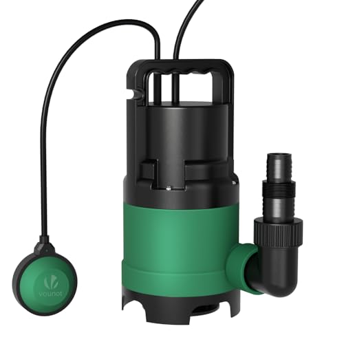 VOUNOT Schmutzwasserpumpe Tauchpumpe Schmutzwasser mit Integriertem Schwimmer, Abwasserpumpe Fördermenge 8000 l/h, Förderhöhe max 5.5 m, Eintauchtiefe max. 7 m, 10 m Anschlusskabel VOUNOT Schmutzwasserpumpe Tauchpumpe Schmutzwasser mit Integriertem Schwimmer, Abwasserpumpe Fördermenge 8000 l/h, Förderhöhe max 5.5 m, Eintauchtiefe max. 7 m, 10 m Anschlusskabel von VOUNOT