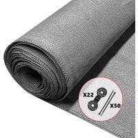 VOUNOT® Zaunblende 1.5×10m, Sichtschutz Zaun 150 g/m² HDPE Schattiernetz, Grau von VOUNOT