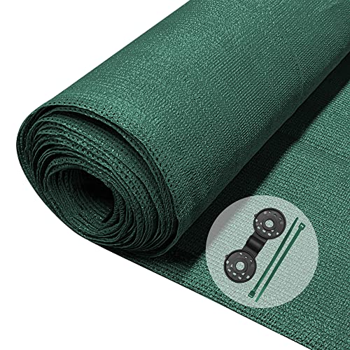 VOUNOT® Zaunblende 1.8×20m, Sichtschutz Zaun 150 g/m² HDPE Schattiernetz, Windschutz UV-resistent Reißfest, mit Löcher und Kabelbinder, Grün von VOUNOT