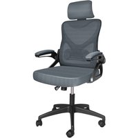 Vounot - Bürostuhl ergonomisch, Schreibtischstuhl mit Einstellbarer Kopfstütze Grau Vounot - Bürostuhl ergonomisch, Schreibtischstuhl mit Einstellbarer Kopfstütze Grau von VOUNOT