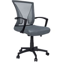 Vounot - Bürostuhl ergonomisch, Schreibtischstuhl mit Lendenwirbelstütze Grau von VOUNOT