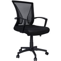 Vounot - Bürostuhl ergonomisch, Schreibtischstuhl mit Lendenwirbelstütze Schwarz von VOUNOT