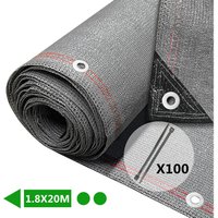 Zaunblende 1.8×20m, Sichtschutz Zaun 230 g/m² hdpe Schattiernetz, Grau - Vounot von VOUNOT