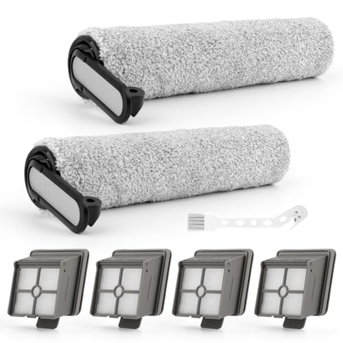 Bürstenrolle Filter Kompatibel mit Dreame H12/H11 Core Nass Trockensauger Ersatzteile 2 Bürstenrollen 4 Filter 1 Reinigungsbürste Zubehör von VOUPRONGZY