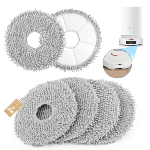 VOUPRONGZY 4 Stück Wischpads für Dreame L10s PRO Gen 2 /L10s PRO Ultra Heat/ L10s Pro Gen 2/X40 X50 Ultra Complete/X40 Master Saugroboter Ersatz Mopp Pads für Xiaomi X20+ / X10+ Wischtücher xx von VOUPRONGZY