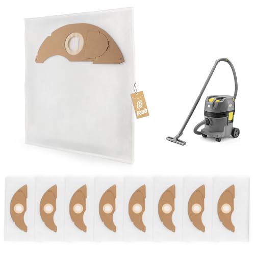 8 Stück Beutel Kompatibel mit Kärcher NT 22/1 Staubbeutel Ersatz für Kärcher NT 22/1 Ap L, NT 22/1 Ap Te L Nass-Trockensauger Staubsaugerbeutel Staubsauger Zubehör xx von VOUPRONGZY