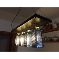 Handgemachte Vintage Deckenlampe - Designerstück Aus Küchenreiben Handgemachte Vintage Deckenlampe - Designerstück Aus Küchenreiben von VOUSY