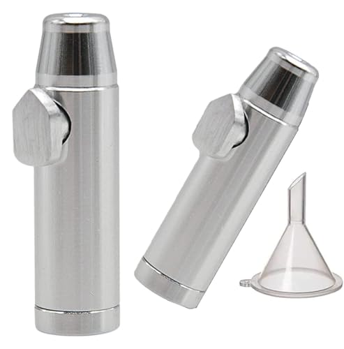 VOVCIG Schnupftabak Dosierer 2Pack Snuffer Bottle Sniff Bottle Snuff Board,Dosier Fläschchen Mit Trichter (5.2x1,5cm) von VOVCIG
