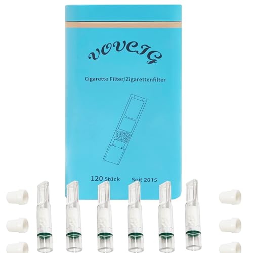 VOVCIG Zigarettenfilter,Zigaretten Filter Aufsatz,Mehrere Filter für Zigaretten,Zigarette Tipps die Nikotin und Teer stoppen für Regular und schlanke 5.5-8.0mm(120 Stück) von VOVCIG