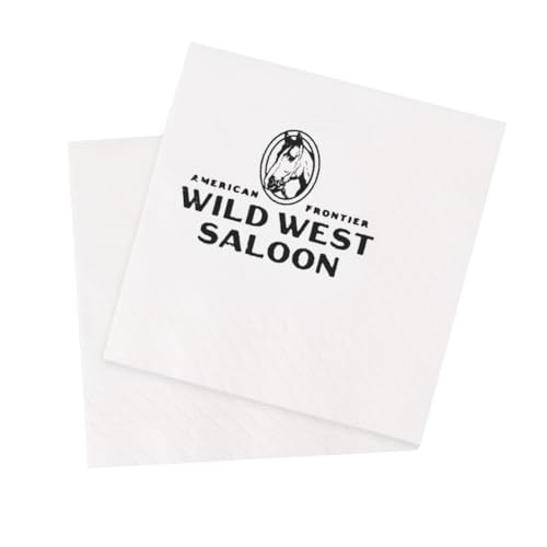 VOWFOO Wild West Saloon Cocktail-Servietten, Frontier Horse Rider Cowboy Southwestern Desert Vintage Country Western Party Einweg-Papierservietten, 100 Stück, 4,5 x 4,5 cm, 2-lagig (Wild West Saloon) VOWFOO Wild West Saloon Cocktail-Servietten, Frontier Horse Rider Cowboy Southwestern Desert Vintage Country Western Party Einweg-Papierservietten, 100 Stück, 4,5 x 4,5 cm, 2-lagig (Wild West Saloon) von VOWFOO