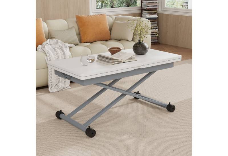 VOWNER Couchtisch 3-in-1 ausziehbarer platzsparender umwandelbarer Tisch (1-St), höhenverstellbarer Esstisch, Wohnzimmertisch mit Holzmaserung von VOWNER