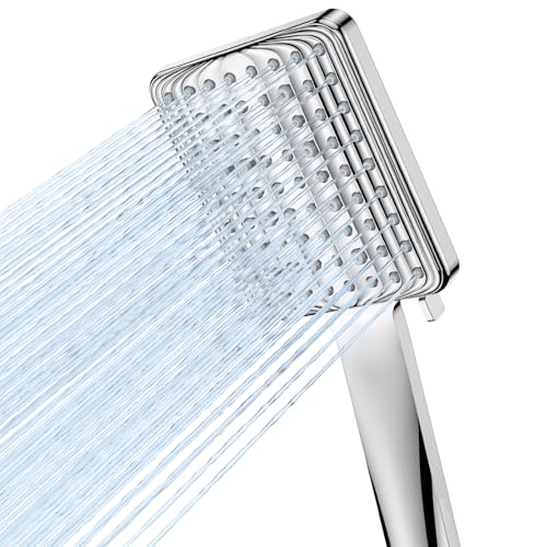 VOXON Duschkopf, Handbrause Duschkopf Gross, Wassersparend Duschkopf Hochdruck, Duschbrause Regendusche, Einhand-Einstellung, Duschkopf XXL mit 6 Strahlarten (Ohne Schlauch) von VOXON