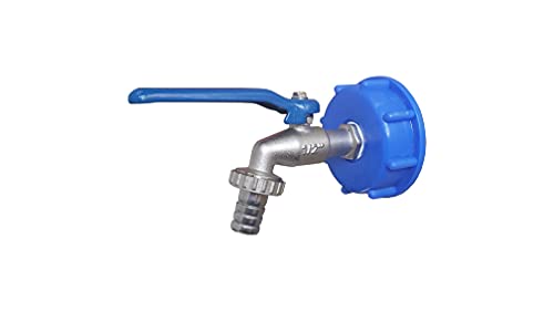 #8 Adapter mit Auslaufhahn für IBC Regenwasser Tank oder Kanister, versch. Größen (Kunststoff/Messing 1/2") von VOXTRADE