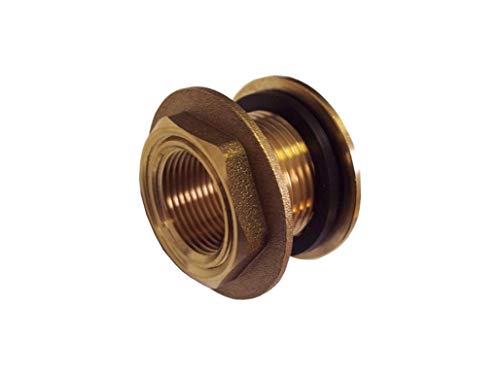 #86 Regentonnendurchführung Messing + Dichtung, Verschiedene Größen (Messing, 3/4" IG) von VOXTRADE
