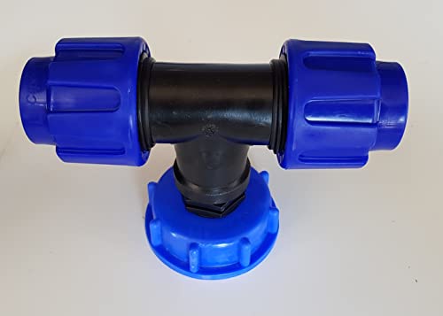 IBC-Adapter PE T-Stück zum Verbinden von Wassertanks 25-50 mm (32mm) von VOXTRADE