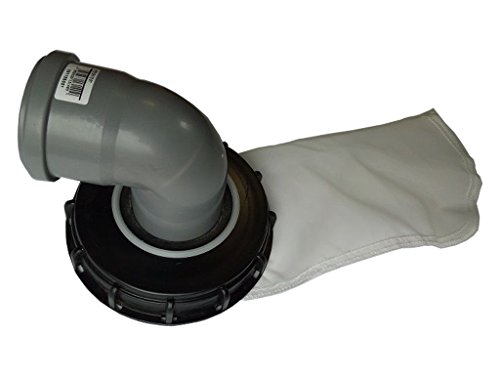 IBC Deckel Filter Nylon AUSWASCHBAR mit Deckel für Regenwassertank IBC 1000 Liter -Top Qualität- (160mm 87,5 Grad Bogen) von VOXTRADE