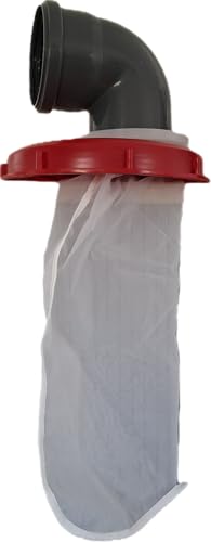 IBC Deckel Filter Nylon AUSWASCHBAR mit Deckel für Regenwassertank IBC 1000 Liter -Top Qualität- (220mm 90° DN110 N) von VOXTRADE