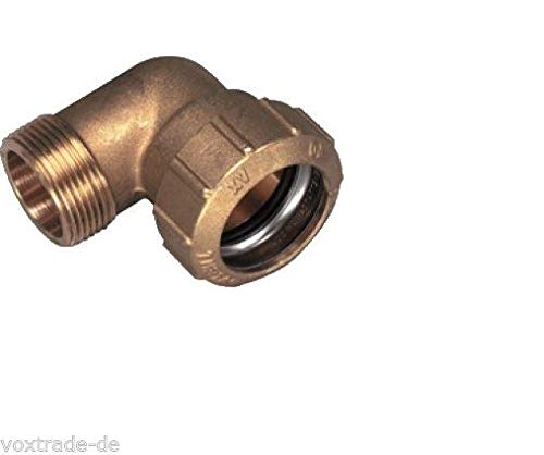 PE ROHR VERBINDER FITTINGS 25 mm Verschraubung aus Messing DVGW Trinkwasser (Messing, MS Winkel 3/4" AG) von VOXTRADE