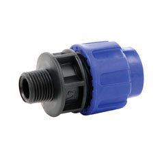 Sonderposten Klemmverbinder 20 mm PE Rohr Wasserleitung Kunststoff Fitting vers. Anschlüsse Restposten (20mm 1" AG Anschluss) von VOXTRADE