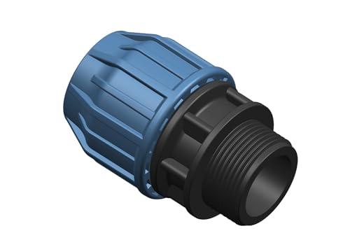 vers. Anschlüsse 32mm PE Rohr Kunststoff Fitting PP Klemmverbinder (Anschlussverschraubung 1 1/4" AG) von VOXTRADE