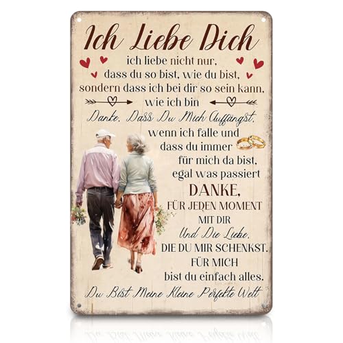 Blechschild Sprüche, Schilder mit Sprüchen „Ich Liebe Dich“ aus Aluminium, Romantisches Paar Wanddeko, Blechschilder Retro Deko für Jahrestag, Hochzeit, Valentinstag, Freundschaft Geschenke Blechschild Sprüche, Schilder mit Sprüchen „Ich Liebe Dich“ aus Aluminium, Romantisches Paar Wanddeko, Blechschilder Retro Deko für Jahrestag, Hochzeit, Valentinstag, Freundschaft Geschenke von VOYANTE