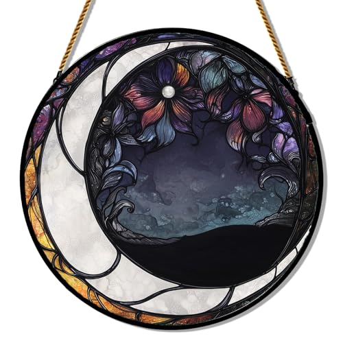 Mond und Sonne Sonnenfänger, Acrylic Fensterdeko Hängend, Blumen Suncatcher mit Seil zum Aufhängen, Bunte Fensterdeko für Wand, Haus, Fenster, Terrasse und Garten Acryl-Fensterdekoration Mond und Sonne Sonnenfänger, Acrylic Fensterdeko Hängend, Blumen Suncatcher mit Seil zum Aufhängen, Bunte Fensterdeko für Wand, Haus, Fenster, Terrasse und Garten Acryl-Fensterdekoration von VOYANTE