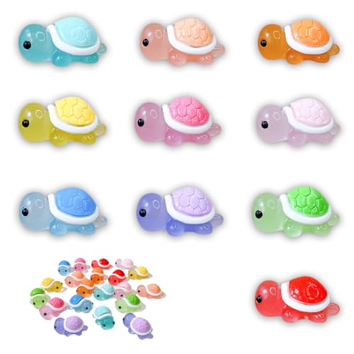 VOYANTE 30 Stück Leuchtende Mini Schildkröten Harz, Mini Figuren, Schildkröte Deko, Kleine Tiere Figuren, Childkröte Geschenk, DIY Micro Landschaft Szenen, für Garten, Aquarium, Heimdekorationen VOYANTE 30 Stück Leuchtende Mini Schildkröten Harz, Mini Figuren, Schildkröte Deko, Kleine Tiere Figuren, Childkröte Geschenk, DIY Micro Landschaft Szenen, für Garten, Aquarium, Heimdekorationen von VOYANTE