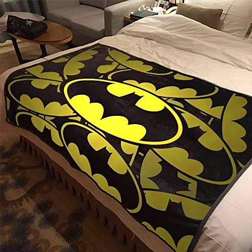 VOZMIO Batman Hochwertige Warme Weiche Flanell Plüsch Auf Der Schlafsofa Decke Geeignet Für Klimaanlage Decke Nap Decke (150x200cm (60x80in)) von VOZMIO