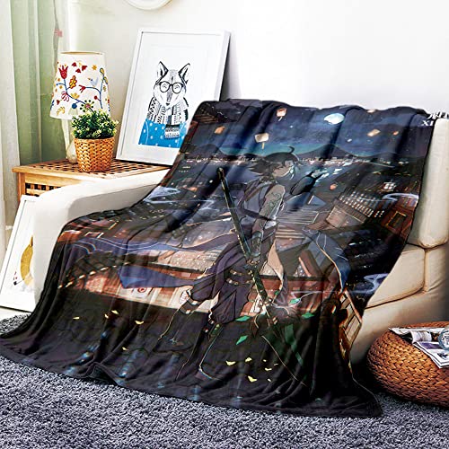 VOZMIO Genshin Impact Xiao Hochwertige Warme Weiche Flanell Plüsch Auf Der Schlafsofa Decke Geeignet Für Klimaanlage Decke Nap Decke (150x200cm (60x80in),F) von VOZMIO
