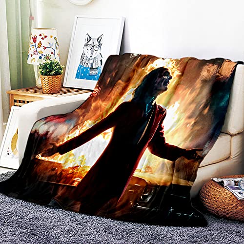 VOZMIO Joker Hochwertige Warme Weiche Flanell Plüsch Auf Der Schlafsofa Decke Geeignet Für Klimaanlage Decke Nap Decke (150x200cm (60x80in),B) von VOZMIO