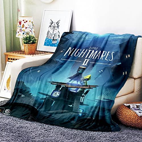 VOZMIO Little Nightmares Hochwertige Warme Weiche Flanell Plüsch Auf Der Schlafsofa Decke Geeignet Für Klimaanlage Decke Nap Decke (100x150cm (40x60in),A) von VOZMIO