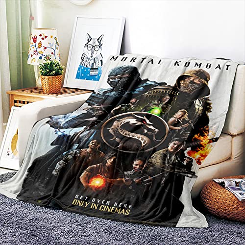 VOZMIO Mortal Kombat Hochwertige Warme Weiche Flanell Plüsch Auf Der Schlafsofa Decke Geeignet Für Klimaanlage Decke Nap Decke (100x150cm (40x60in)) von VOZMIO