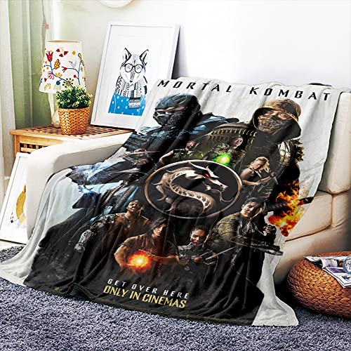 VOZMIO Mortal Kombat Hochwertige Warme Weiche Flanell Plüsch Auf Der Schlafsofa Decke Geeignet Für Klimaanlage Decke Nap Decke (150x200cm (60x80in)) von VOZMIO