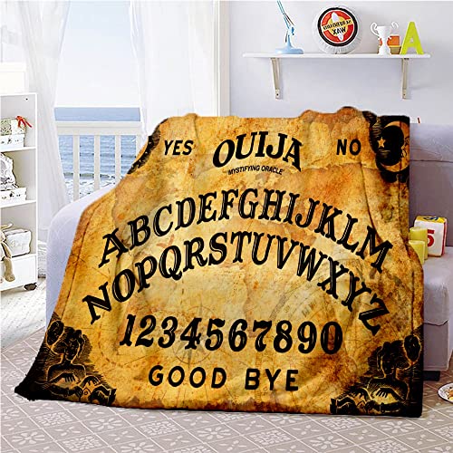 VOZMIO Ouija Board Hochwertige Warme Weiche Flanell Plüsch Auf Der Schlafsofa Decke Geeignet Für Klimaanlage Decke Nap Decke (150x200cm (60x80in)) von VOZMIO