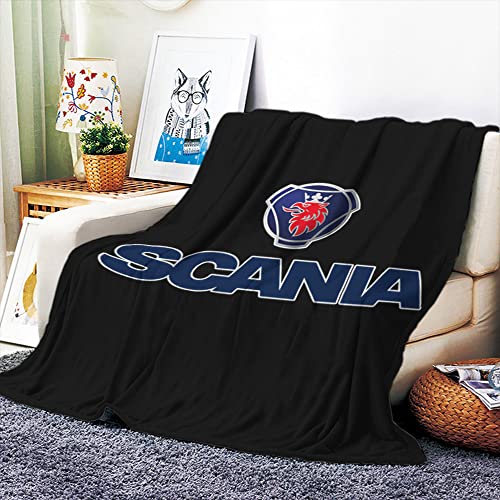 VOZMIO Scania Hochwertige Warme Weiche Flanell Plüsch Auf Der Schlafsofa Decke Geeignet Für Klimaanlage Decke Nap Decke (100x150cm (40x60in)) von VOZMIO