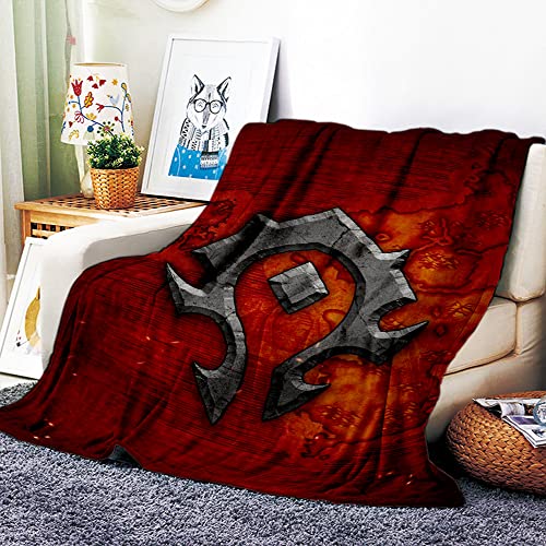 VOZMIO World of Warcraft Hochwertige Warme Weiche Flanell Plüsch Auf Der Schlafsofa Decke Geeignet Für Klimaanlage Decke Nap Decke (100x150cm (40x60in),B) von VOZMIO