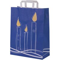 250 VP Geschenktüten Kerze blau/weiß 32,0 x 42,0 cm von VP