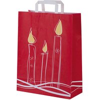 250 VP Geschenktüten Kerze rot/weiß 22,0 x 28,0 cm von VP