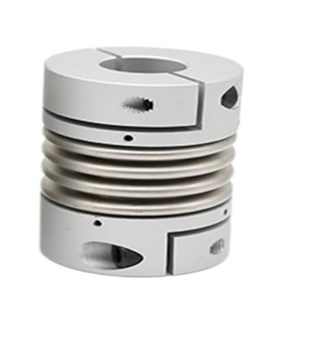 VPCPWTYZY D25 L38 Balgkupplung aus Aluminiumlegierung - Flexible Kupplung aus Edelstahl mit hohem Drehmoment und Passfedernut for Servomotoren und CNC-Maschinen catholic(6x10) von VPCPWTYZY