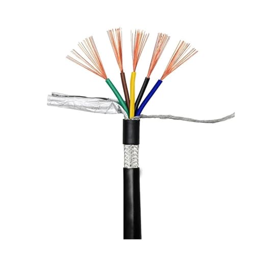 VPCPWTYZY UL2464 VW-1 Geschirmtes Steuerkabel – 5C/4C 20AWG/22AWG/24AWG/26AWG AWM-Signalkabel catholic(5core-1m,0.75mm 18AWG) von VPCPWTYZY