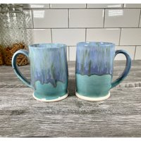 13 Oz Becher in Hellblau Und Mittelblau( Oz von VPCTreasures