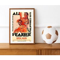 Reprint Des 1975 Ali V Frazier Boxkampf Promoplakats von VPCompanyUSA