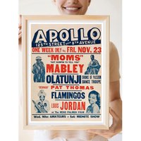 Reprint Des Vintage Music Venue Poster Für Mamas Mabley At The Apollo von VPCompanyUSA