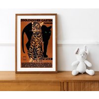 Reprint Des Vintage Reiseplakats Zum Tierpark München von VPCompanyUSA