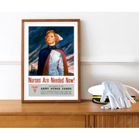 Reprint Des Ww2 Army Nursing Corp Recruiment Poster - Nurses Are Brauchte Jetzt Reprint Des Ww2 Army Nursing Corp Recruiment Poster - Nurses Are Brauchte Jetzt von VPCompanyUSA