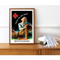 Reprint Des Ww2 Nursing Rekrutierungsposters - "Fighting Men Need Nurses" Reprint Des Ww2 Nursing Rekrutierungsposters - "Fighting Men Need Nurses" von VPCompanyUSA