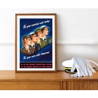 Reprint Des Ww2 Propragga Posters - Frauenwerben von VPCompanyUSA