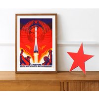 Reprint Eines Postkarten Sojus Weltraum Plakates Reprint Eines Postkarten Sojus Weltraum Plakates von VPCompanyUSA