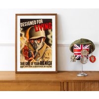 Reprint Eines Us Ww2 Prop-Propaganda Poster - Designed Fürs Wohnen Gasmaks Reprint Eines Us Ww2 Prop-Propaganda Poster - Designed Fürs Wohnen Gasmaks von VPCompanyUSA