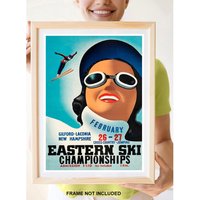 Reprint Eines Vintage 1930Er Jahre Eastern Nh Ski Championship Poster von VPCompanyUSA